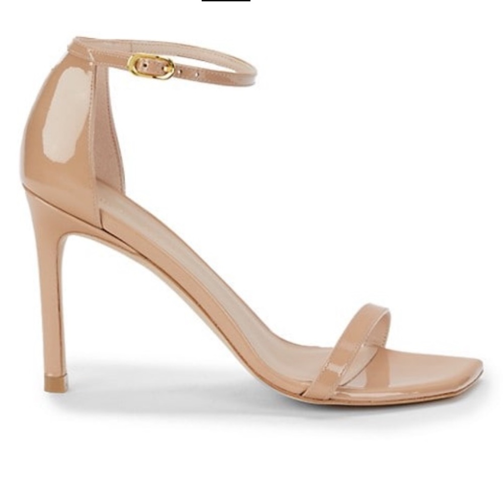 Stuart Weitzman Nude Amelina Stiletto Sandal Heels